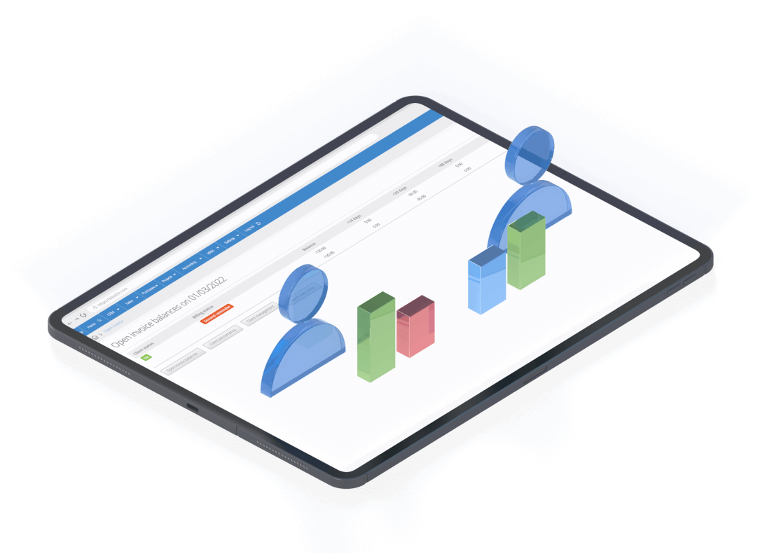 Tablette avec factures ouvertes